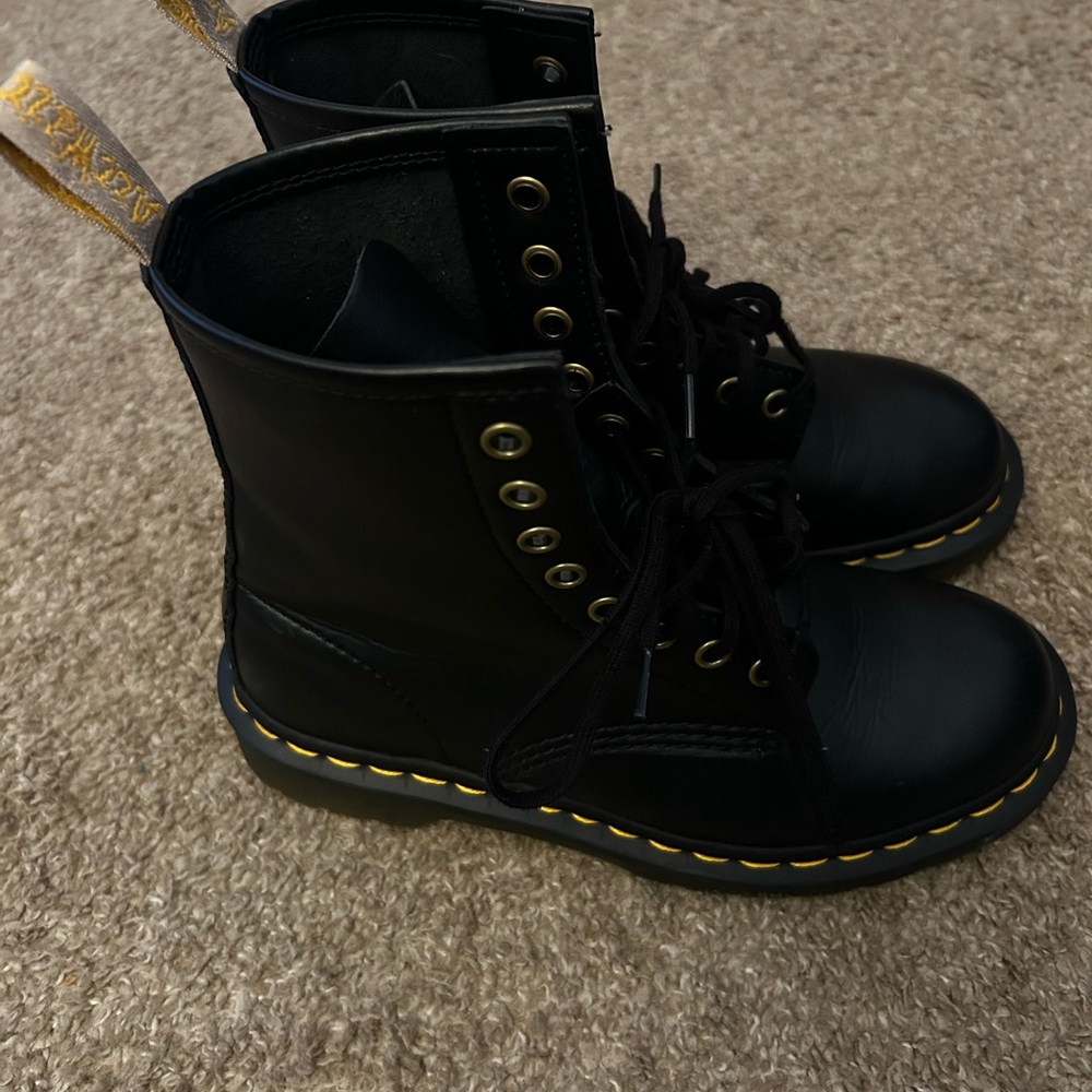 Dr. Martens Felix Vegan Black Leather Boots 1460